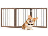 63" x 30" Brown Wooden Pet Fence 53879509