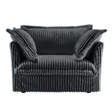 Slip-covered Armchair with 1 Big Back Cushion and 2 Big Toss Pillows, Single Deep Seat Comfy Single W3041P292344