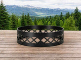 32in Fire Ring, Diamond Lattice Pattern, Round, Iron 73655264