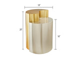 Modern & Contemporary Style End Table Made with Iron Sheet Frame in Gold & Silver B009140745