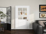 24" X 80"6-Lite Preassembled Clear Glass French Door, Paintable Panel, for Closet Pantry Bedroom W5277P522755