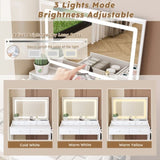 New Large Mirror Vanity Desk for Bed room , Modern Makeup Vanity Set with Power Outlet and Hair W509P339034