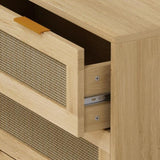 31.50"3-Drawers Rattan Storage Cabinet Rattan Drawer,for Bedroom,Living Room,Dining W757104009