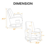 25.4"W Chair for Nursery, High Back Glider Chair with Retractable Footrest, Side Pocket, W1852P186193