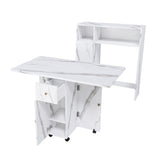 Multifunctional Folding Dining Table with Wall-Mounted Sideboard & Storage for Small 12065176