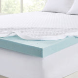 Hypoallergenic 3" Cooling Gel Memory Foam Mattress Topper with Removable Cooling Cover B03595142