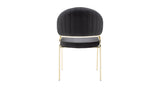 Ruby Modern & Contemporary style chair made with Metal & Gold Legs in Black Color B009P241742