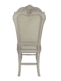 ZNTS ACME Dresden Counter Height Chair in PU & Bone White Finish DN01704