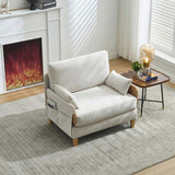 Foldable sofa bed recliner, 3-in-1 convertible sleeper, mid-century modern decor, suitable for small W395P290556