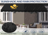 118.1"D x 59.1"W x"H Retractable Awning Black 85522071