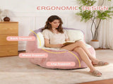 Oversized Bean Bag Chairs,Multicolor Faux Fur Couch Filled with Shredded Sponge,Large Lounger Sofa 71010083