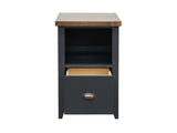 22 inch 1-drawer file, No Assembly Required, Black and Whiskey Finish B108P160153
