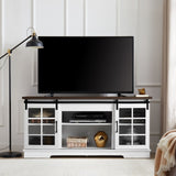 Multipurpose Sliding Door TV Cabinet Large Cabinet with 2 Sliding Glass Doors, TV Desk W1758P189946