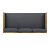 CLAREMONT 3 SEATER DAYBED WITH RATTAN ARMS N770P205570A