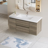 48" Floating Bathroom Vanity with Sink, Modern Wall-Mounted Bathroom Storage Vanity Cabinet with W1573P152703