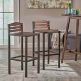 Milos Outdoor Acacia Wood Barstool 57485.00DBRN