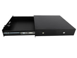 19" 2U Steel Plate DJ Drawer Equipment Cabinet with Keys Black 19646401