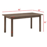 60" Rectangular Dining Table for 6 Person, Retro Kitchen Table,en Dinner Room Table with Solid W1801P181983