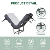 75" x 38" Twin Folding Bed with 3.7" Memory Foam Mattress, Portable Foldable Extra Bed, Rollaway Bed T2398P290413