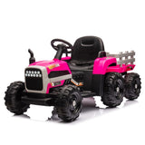 ZNTS Ride on Tractor with Trailer,24V Battery Powered Electric Tractor Toy, 200w*2motor W1396P144515