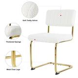 ZNTS Modern simple light luxury dining White home bedroom stool back dressing student desk W210131946