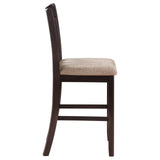 Tan and Espresso Lattice Back Counter Height Stools B062P145640