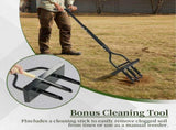 43in Lawn Aerator Garden Tool with Soil Core Tray, Manual Grass Plug Aerators & A Cleaning Tool, 55740935