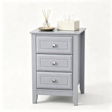 () Modern 3-Drawer Nightstand Spray-painted MDF 15.7*15.7*23.62in Grey 92566286