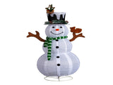 4FT Lighted Snowman and Squirrel Christmas Yard Decorations, Pre-lit Pull Up Snowman with 120 White 37070380