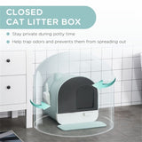 ZNTS Fully Enclosed Cat Litter Box/Cat Litter Box 85373998