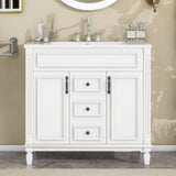 ZNTS 36'' Bathroom Vanity with Top Sink, Modern Bathroom Storage Cabinet with 2 Soft Closing Doors and 2 18941742