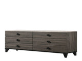 Avantika Faux Marble Top & Rustic Gray Oak Finish Dresser B2726P261880