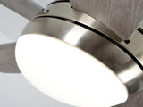 52 Inch 5 PCS Plywood Reversible Blades Ceiling Fan With Light Kit 3 Color , LED, DC 6 Speed ,Remote W3775P369167