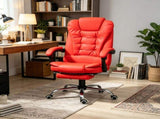 Red Executive Office Chair High Back Reclining Computer Chair with Footrest And Armrest for 09013473