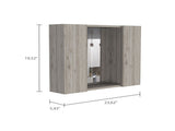 Ellegrini 1-Drawer Medicine Cabinet Light Grey B06280133