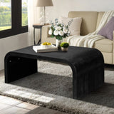 Farmhouse Vintage Crafts Coffee Table,Curved Art Deco Design, Easy Assembly, 48" W x 24" D x 18" W1445P214061