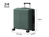 Non-TSA customs lock 5-in-1 PP trolley case, 12in, 16in, 20in, 24in, 28in, PP dark green 18847209