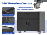 Sturdy and Durable Metal Tool Cabinet for Garage Wheels - Mobile Heavy-Duty Storage Cabinet T2398P223006