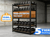 63inch Height Storage Shelving Unit with FiveTier Adjustable Shelves, Can Be Disassembled into Two 26106516