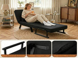 3-in-1 Convertible Sofa Bed, Adjustable Backrest Folding Sleeper Chair with Pillow, Metal Frame 67534860