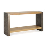 Mirod Vintage Industrial Console Table with Dovetail Joinery and Distressed Wood Veneer Finish N760P281375D
