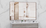 Oversized Bathroom Mirror with Removable Tray Wall Mount Mirror,Vertical Horizontal Hanging Aluminum W708P297638
