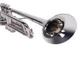 Nickelplated Drop B Adjustable Trumpet Gloves Set Silver 67559321