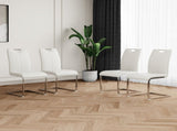 Modern Dining Chairs with Faux Leather Padded Seat Dining Living Room Chairs Upholstered Chair with W210127287