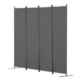4-Panel Room Divider, Foldable Privacy Shields, Cloth Segregation Screens for Workspace, Sleeping 07449044