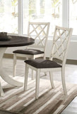 ZNTS Antique White Solid wood Set of 2 Chairs Unique Design Back Kitchen Dining Room Breakfast Grey HS11CM3491SC-ID-AHD