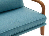 Oak Armrest Oak Upholstered Single Lounge Chair Indoor Lounge Chair Teal 35782553