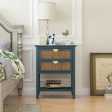 2 Drawer Side table,Naturel Rattan,End table,Suitable for bedroom, living room, study W68858072