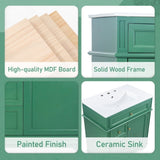 30" Bathroom Vanity with Sink, One Tip-out Drawer, Three Drawers, Door Shelf, Soft Closing Door, N759P227429G
