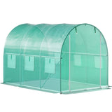 Walk-in Tunnel Greenhouse, 9.8 x 6.6 x 6.6 ft Portable Plant Hot House w/ Galvanized Steel Hoops, 1 W3280P326649